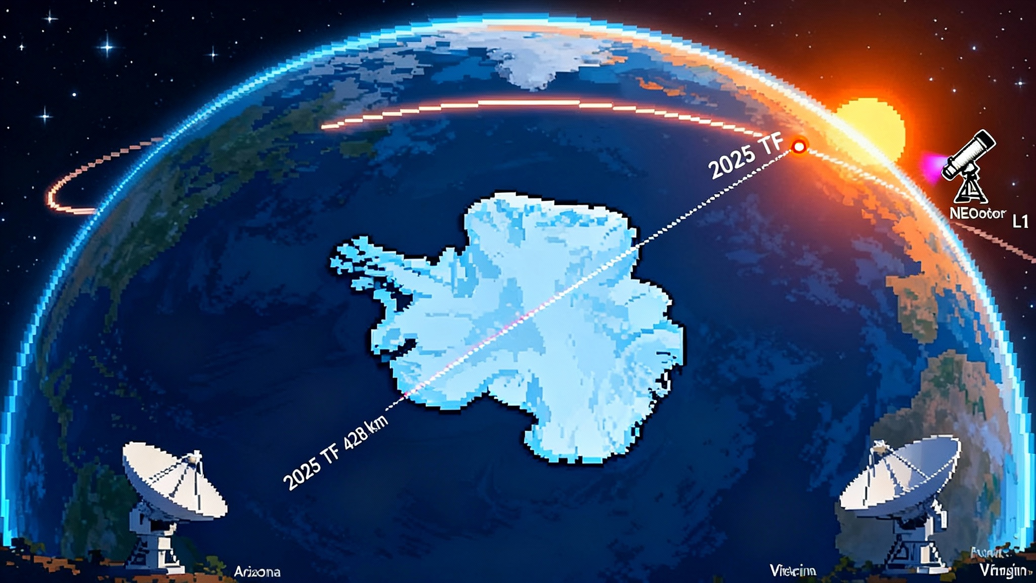 428 km From Disaster: The Antarctic Asteroid Near Miss